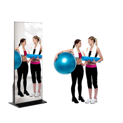 가정 체육관 가상 3D 32'' 43'' 스마트 운동 거울 인터랙티브 터치스크린